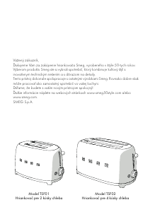 Návod Smeg TSF01UJEU Toastovač