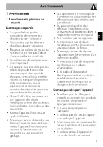 Mode d’emploi Smeg CTP1015N Tiroir chauffant