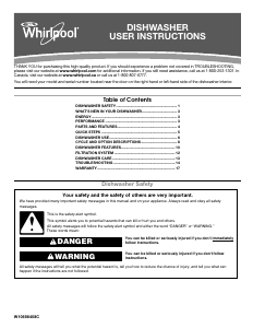 Manual de uso Whirlpool WDF760SADW Lavavajillas