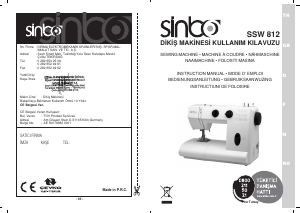 Manual Sinbo SSW 812 Sewing Machine