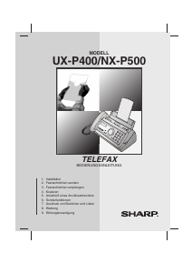 Bedienungsanleitung Sharp UX-P400 Faxmaschine