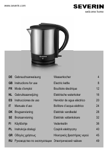 Manuale Severin WK 3362 Bollitore