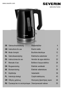 Manual de uso Severin WK 3392 Hervidor