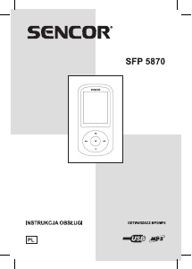 Instrukcja Sencor SFP 5870 Odtwarzacz Mp3