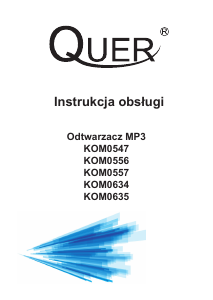 Instrukcja Quer KOM0547 Odtwarzacz Mp3