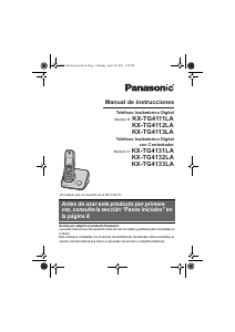 Manual de uso Panasonic KX-TG4111LA Teléfono inalámbrico