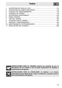 Manual de uso Smeg SC166-8 Horno