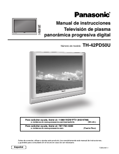 Manual de uso Panasonic TH42PD50U Televisor de plasma