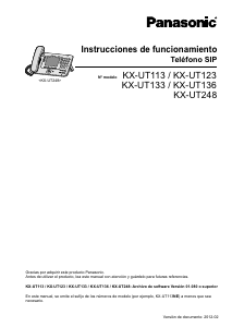 Manual de uso Panasonic KX-UT136 Teléfono