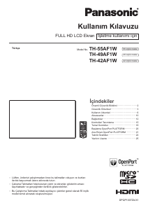 Kullanım kılavuzu Panasonic TH-42AF1W LCD ekran