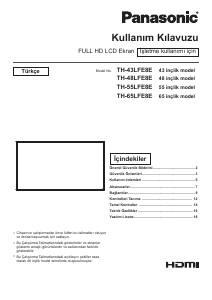 Kullanım kılavuzu Panasonic TH-48LFE8E LCD ekran