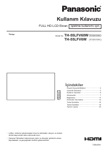 Kullanım kılavuzu Panasonic TH-55LFV6W LCD ekran