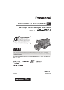 Manual de uso Panasonic AG-AC8EJ Videocámara