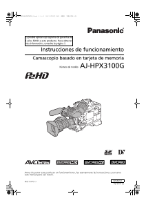 Manual de uso Panasonic AJ-HPX3100G Videocámara