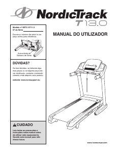 Manual NordicTrack T13.0 Passadeira