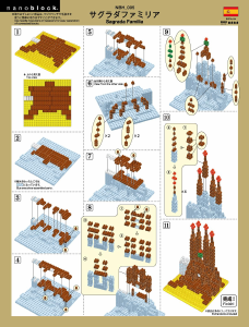 Handleiding Nanoblock set NBH-005 Sights to See Sagrada Familia