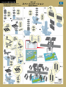 Manual Nanoblock set NBH-015 Sights to See Space station