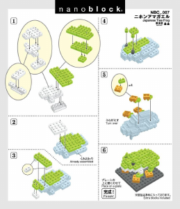 Manual de uso Nanoblock set NBC-007 Miniature Collection Rana de árbol japonesa