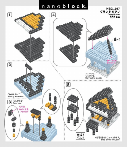 Mode d’emploi Nanoblock set NBC-017 Miniature Collection Grand piano