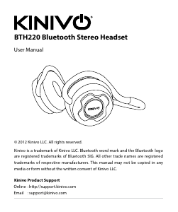 Manual Kinivo BTH220 Headset