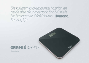 Kullanım kılavuzu Homend Gramatic 3902 Banyo tartısı