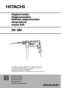 Käyttöohje Hitachi DV 18V Iskuporakone