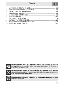 Manual de uso Smeg SCP109-8 Horno