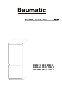 Handleiding Baumatic BRCI3180E Koel-vries combinatie