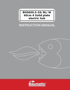 Handleiding Baumatic BHS600.5SS Kookplaat