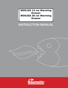 Manual Baumatic WD01SS Warming Drawer