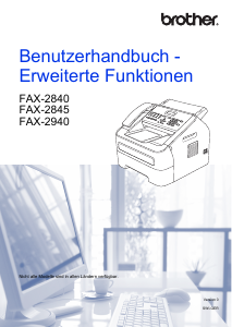 Bedienungsanleitung Brother FAX-2845 Faxmaschine