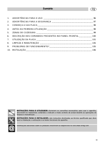 Manual Smeg P864A-9 Placa