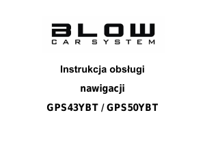 Instrukcja Blow GPS43YBT Nawigacja przenośna