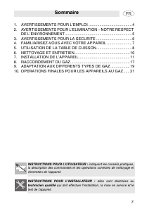 Mode d’emploi Smeg PV96-3 Table de cuisson