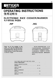 Manual Tiger JNP-S10U Rice Cooker