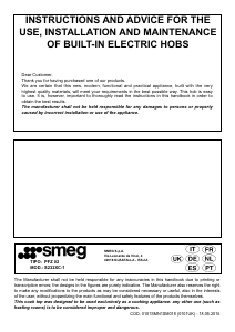 Manual Smeg S232XC-1 Hob