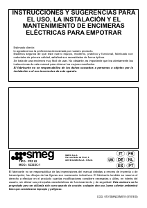 Manual de uso Smeg S232XC-1 Placa