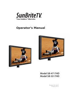 Manual SunBriteTV SB-4717HD LED Television