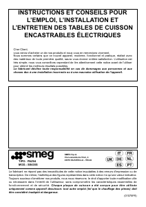 Mode d’emploi Smeg SE435S Table de cuisson