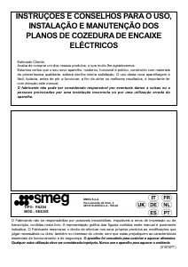 Manual Smeg SE435S Placa