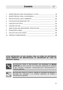 Manual Smeg SE641-3 Placa