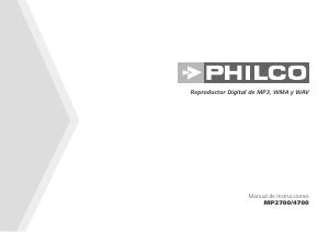 Manual de uso Philco MP2700 Reproductor de Mp3