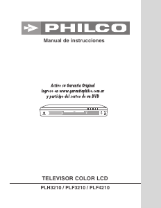 Manual de uso Philco PLF4210 Televisor de LCD