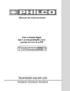 Manual de uso Philco PLH3210 Televisor de LCD