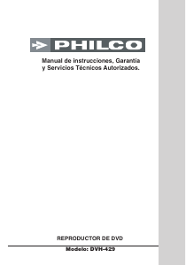 Manual de uso Philco DVH-429 Reproductor DVD