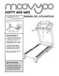 Mode d’emploi Moovyoo Softy 400 Mp3 Tapis de course