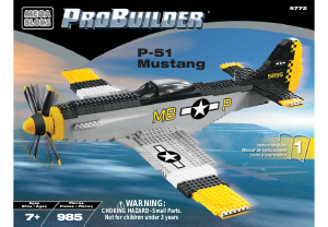 Käyttöohje Mega Bloks set 9772 Probuilder P-51 Mustang