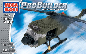Manual Mega Bloks set 9786 Probuilder Army chopper