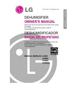 Manual de uso LG LD50EBL Deshumidificador