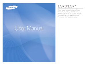Manual Samsung ES70 Digital Camera